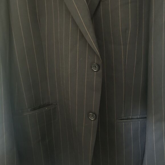 Tommy Hilfiger Mens 100% Wool Suit Separate Two Button 44L Blazer Jacket 36X30 - Picture 3 of 16